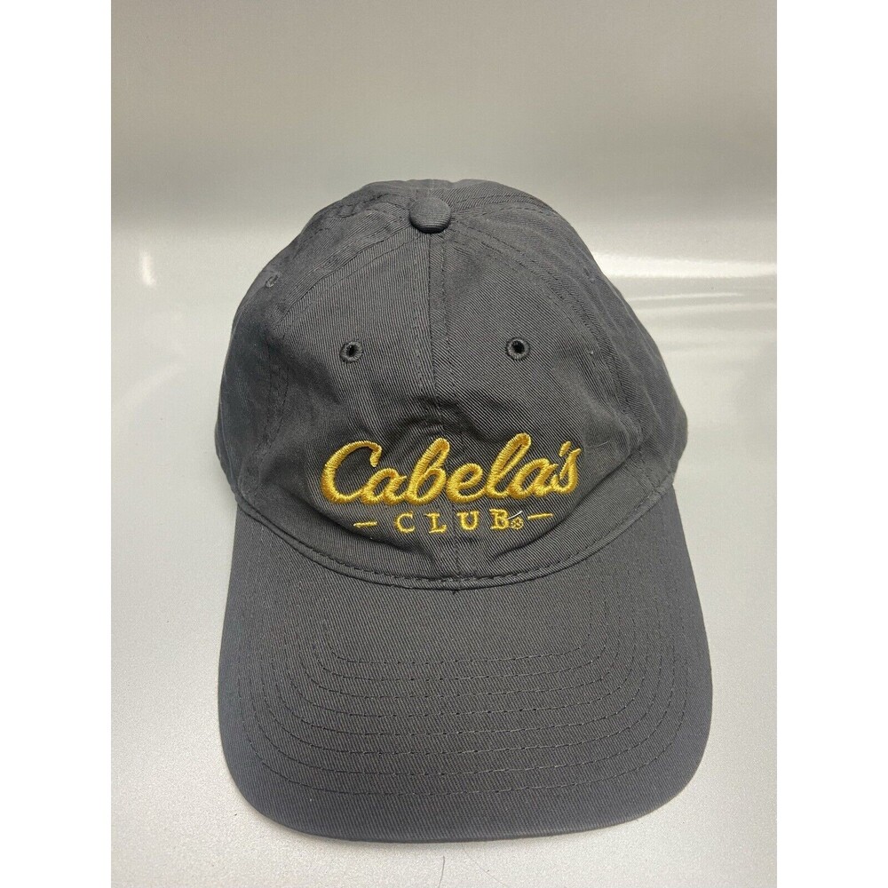 Nice CABELA’S Club Hunting Gray Cotton Strap Back Baseball Hat Adjustable
